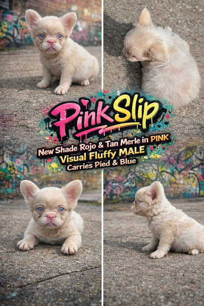 Pink Slip - New Shade Rojo Merle Covered In PINK Fluffy