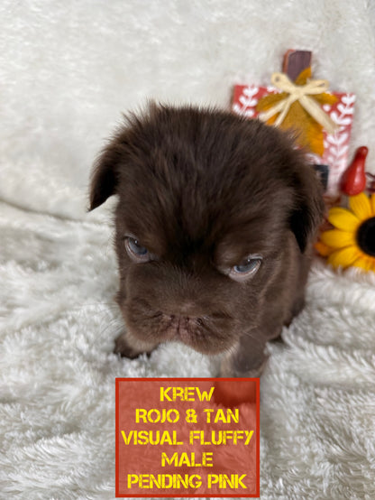 Krew - Rojo & Tan Fluffy Big Rope Pending Pink